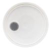 Picture of 3.5-6 Gallon White HDPE Plastic Pail Tear Tab Cover, Inserted Molded Rieke Fitting
