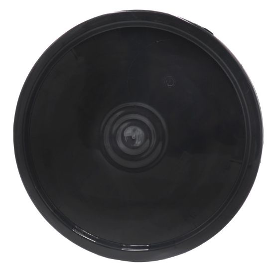 Picture of 3.5-6 Gallon Black HDPE Plastic Regrind Pail Tear Tab Cover