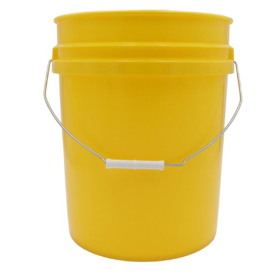 Picture of 5 Gallon Dark Yellow HDPE Plastic Open Head Pail, w/ CWL