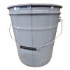 Picture of 5 Gallon Gray Steel Open Head Pail, 3.5" Double Bead, Red Phenolic Lined, UN Rated