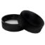 Picture of 33 mm 33-400 Black PP Plastic Smooth Top, Ribbed Side Cap, PV Liner