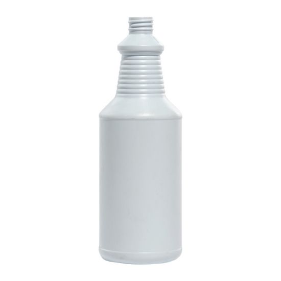 Picture of 32 oz Blue/White HDPE Plastic Ring Neck Decanter, Small Bulb, 28mm 28-410, 51 Gram